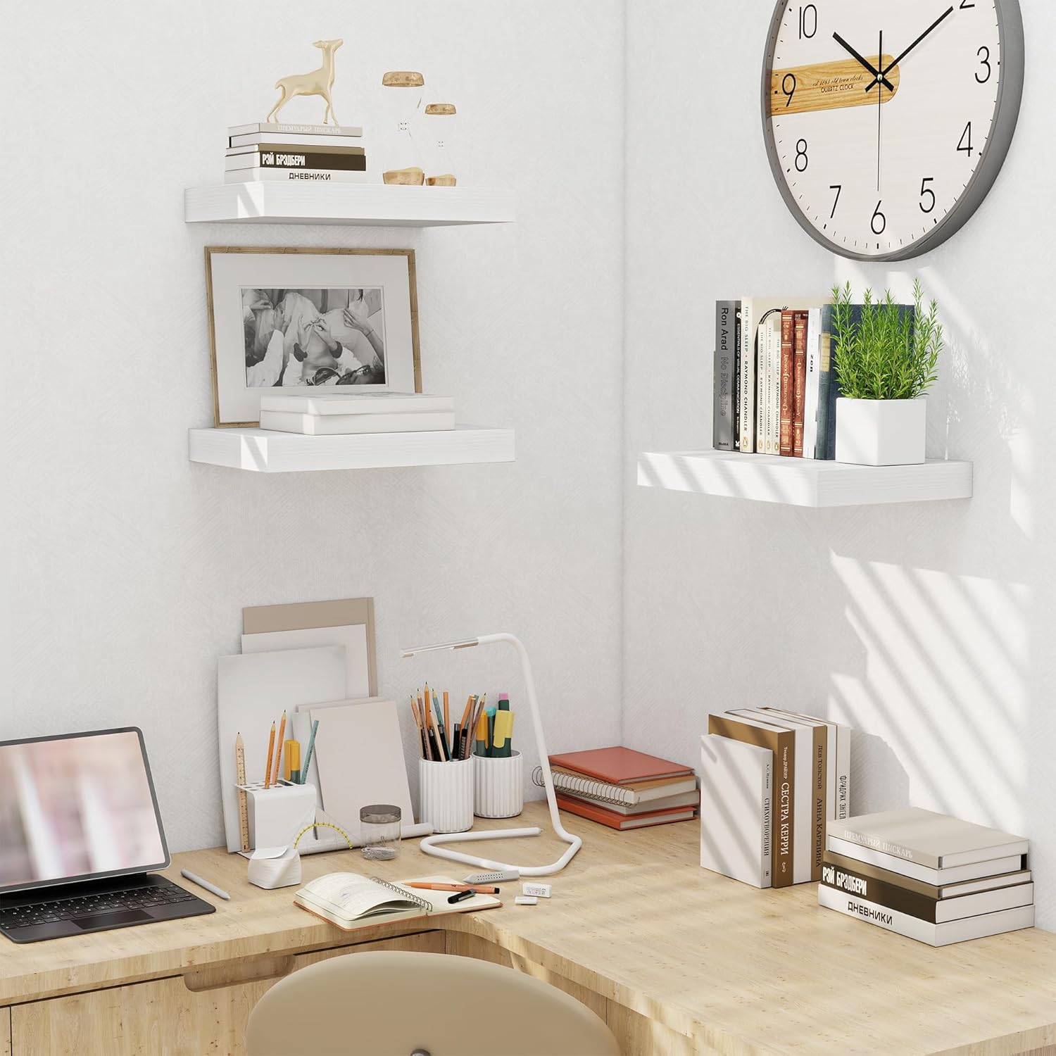 Fun Memories Wood Floating Shelves Set of 2