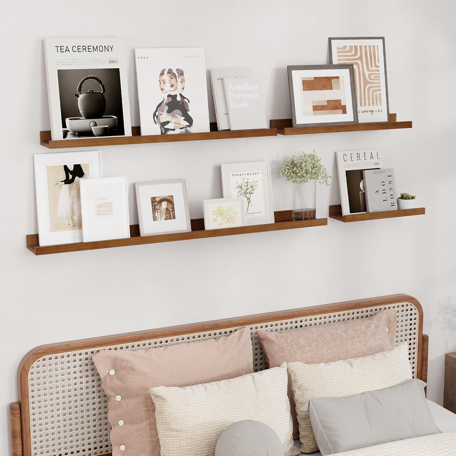 Vivelove Picture Ledge Shelf 48 Inch Floating Shelf Set of 2