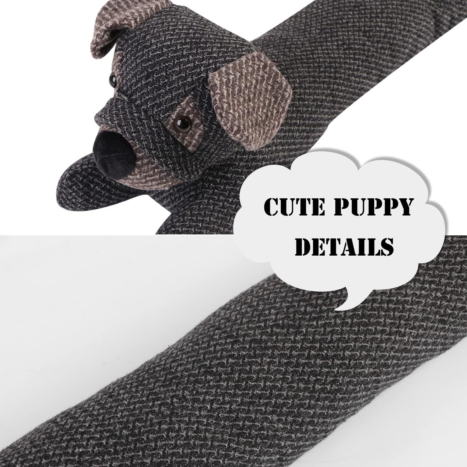 Cute Dog Door Stopper 34 Inches Dark Grey Heavy Duty