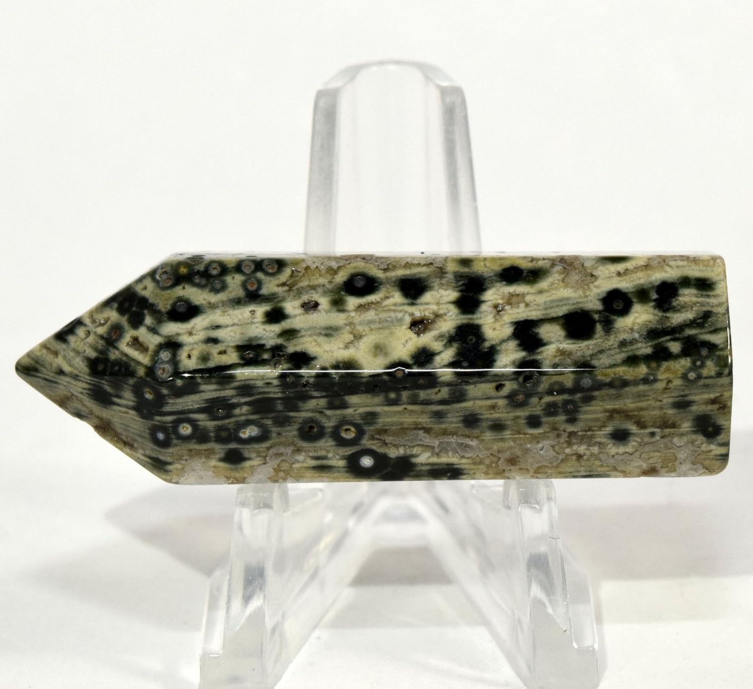 HQRP 2 Inch Ocean Jasper Point Natural Gemstone Crystal Specimen - Madagascar