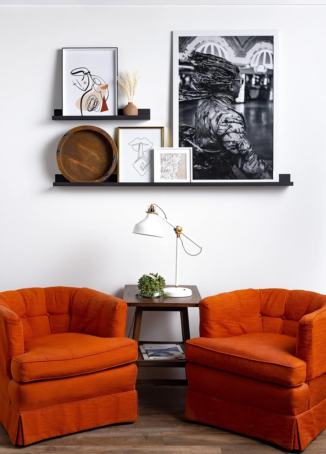 Infinite Design 24 Inch Metal Floating Shelf