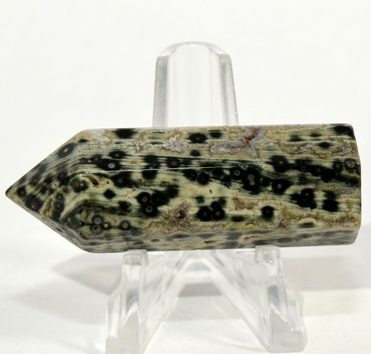 HQRP 2 Inch Ocean Jasper Point Natural Gemstone Crystal Specimen - Madagascar