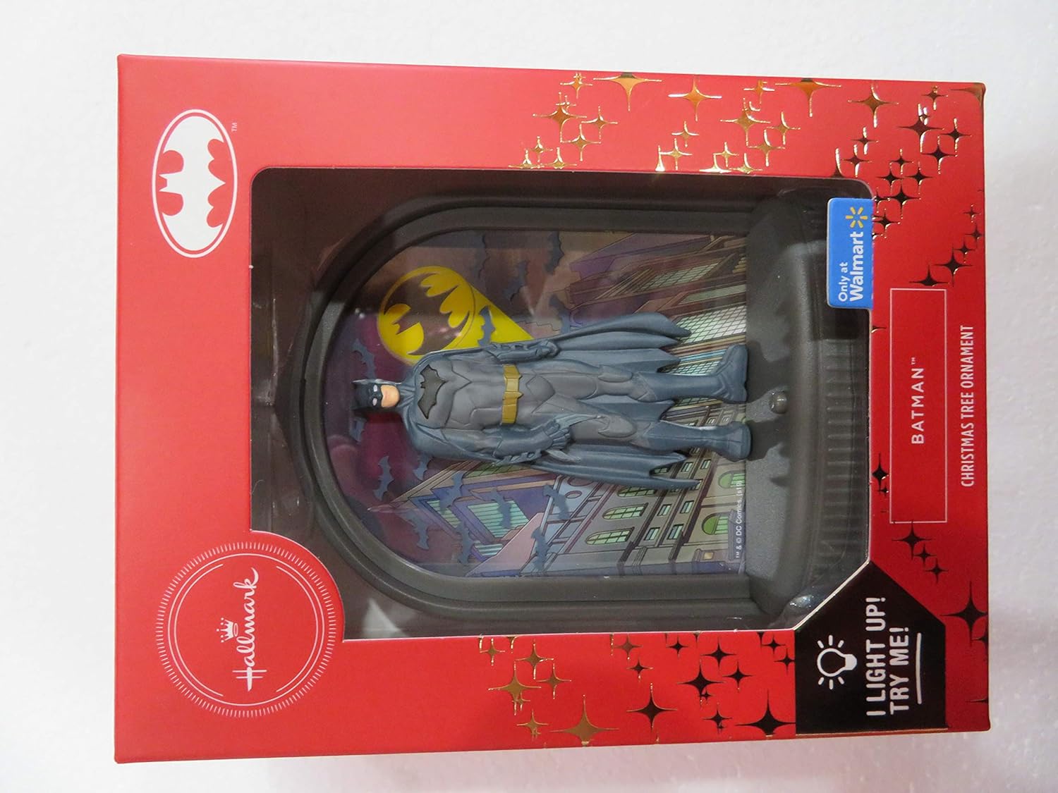 Hallmark DC Comics Batman Light-Up Christmas Tree Ornament 1