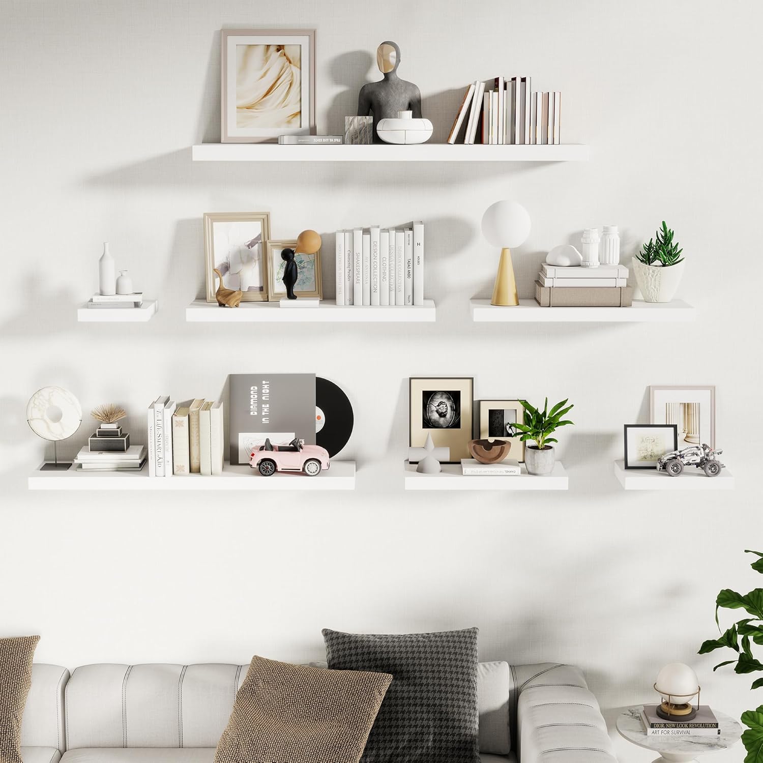 Fun Memories Wood Floating Shelves Set of 2