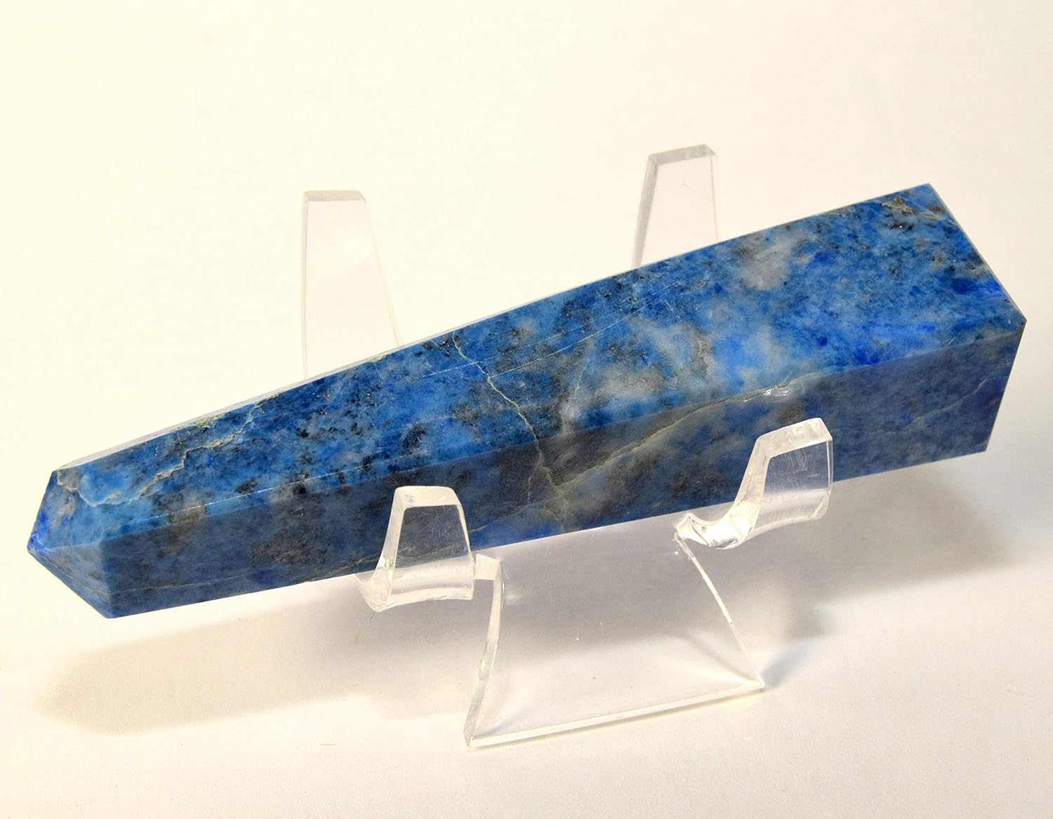 Blue Lapis Lazuli Point with Clear Quartz Cabochon