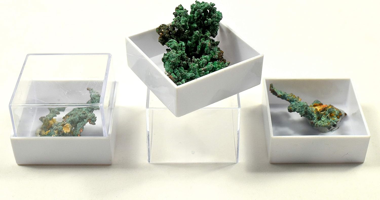 HQRP Green Orange Copper Cluster in Box Natural Collectible Gemstone