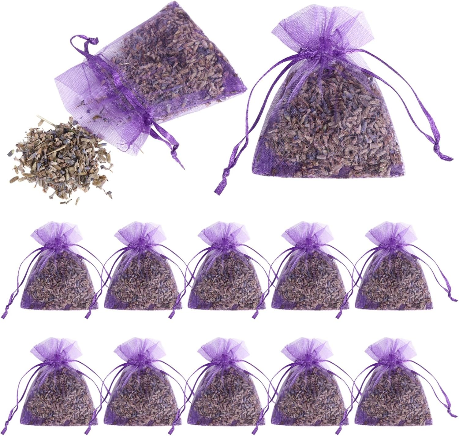 120 Pack Dried Lavender Sachets for Home Car