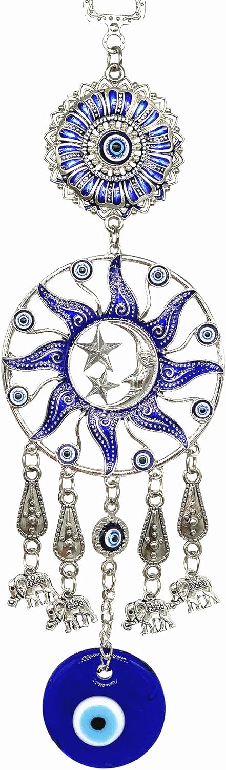 Turkish Blue Evil Eye Wall Hanging Decor Amulet Ornament CL17