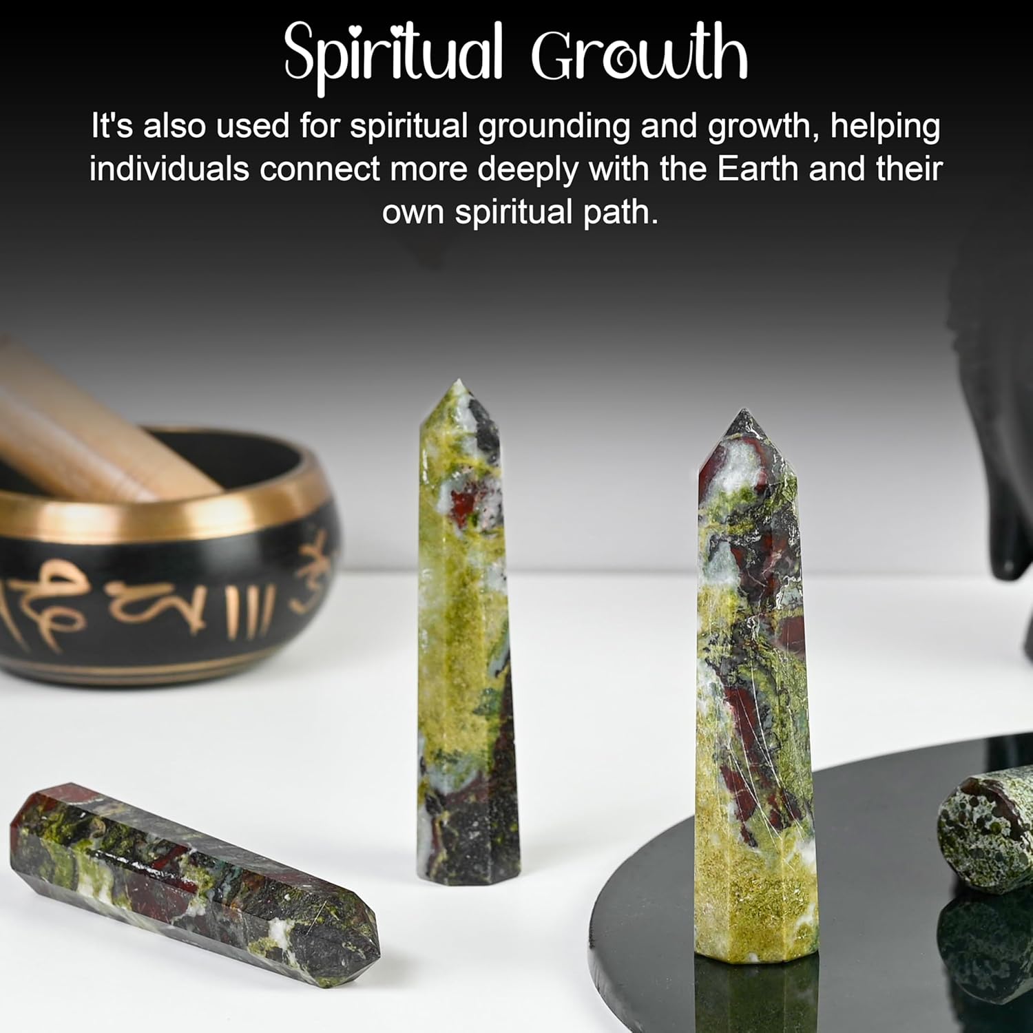 Crocon Large Crystal Tower Wand for Reiki and Meditation