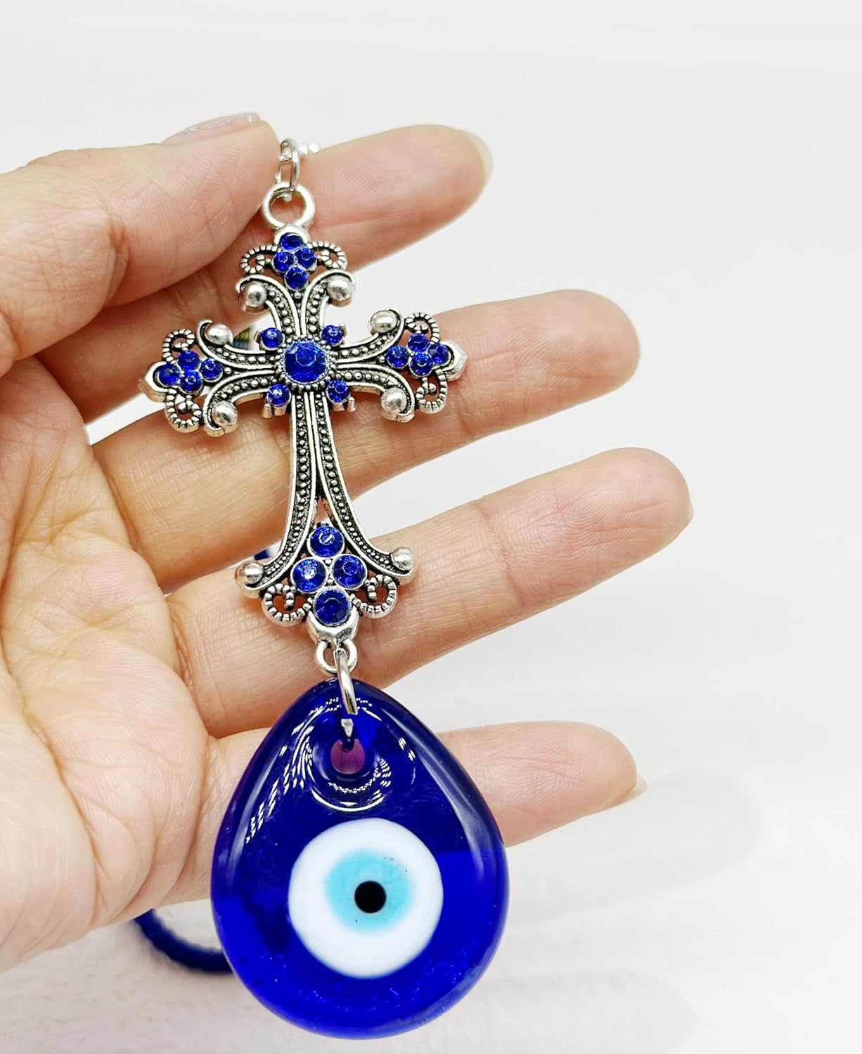 Tassel Cross Fatima Horseshoe Evil Eye Hanging Ornament