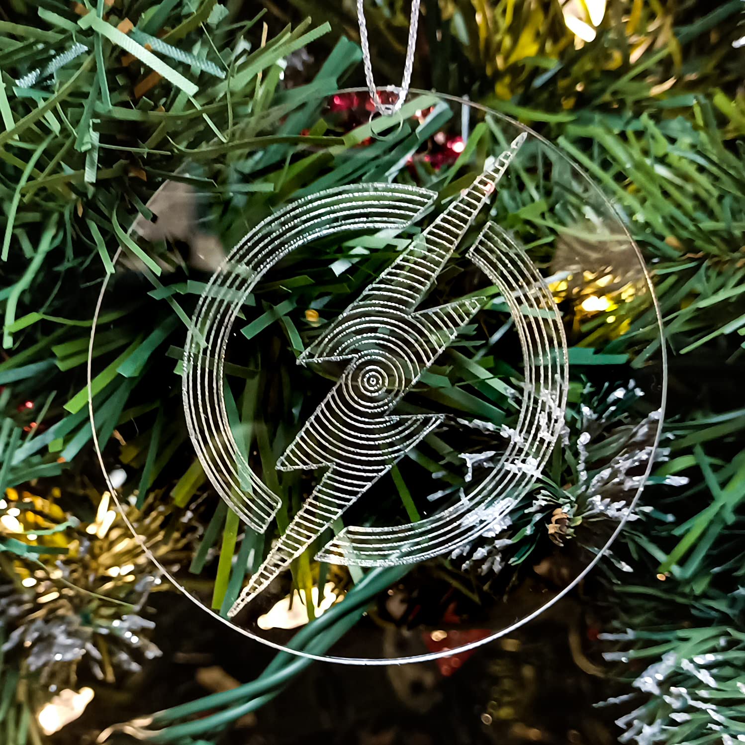 DC Justice JLA League Clear Acrylic Christmas Ornaments Set of 5 1