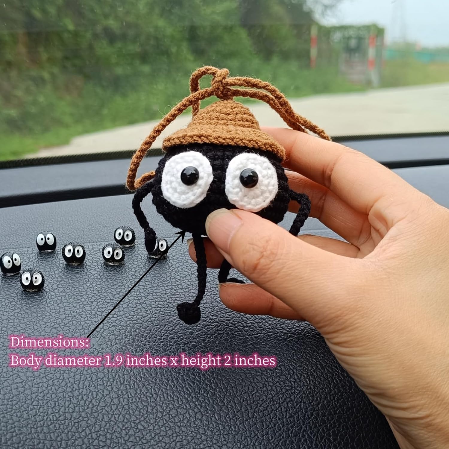 Cute Soot Sprite Car Decor Dashboard Hanging Ornament