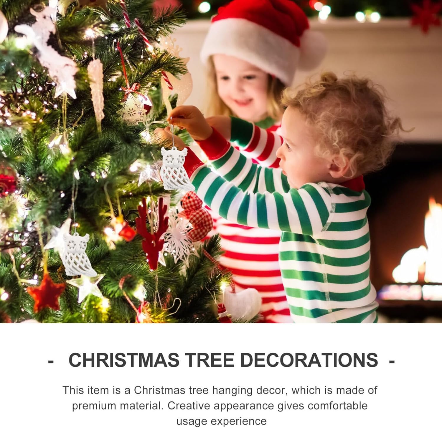 2pcs Adorable Christmas Tree Hanging Owl Decorations