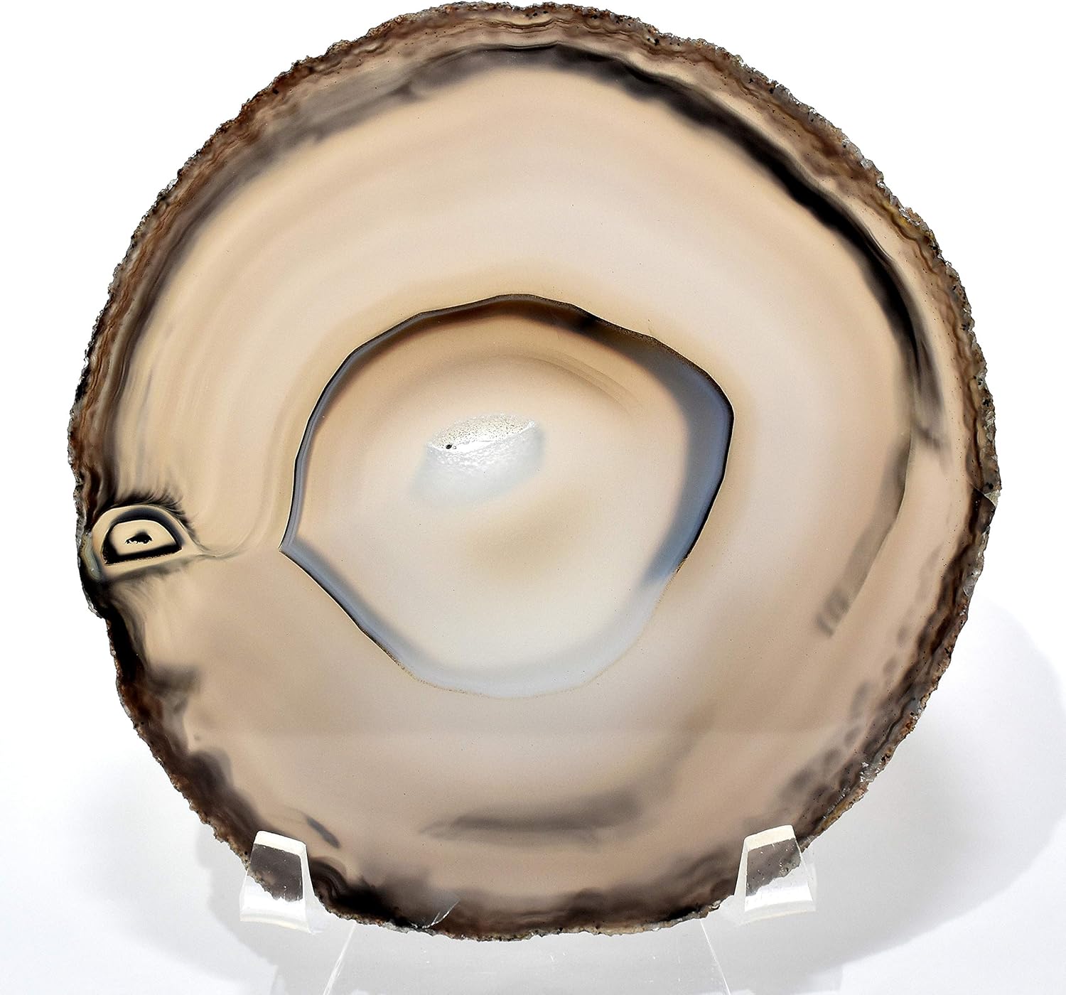 43 Inch Blue Brazilian Agate Slice with Stand