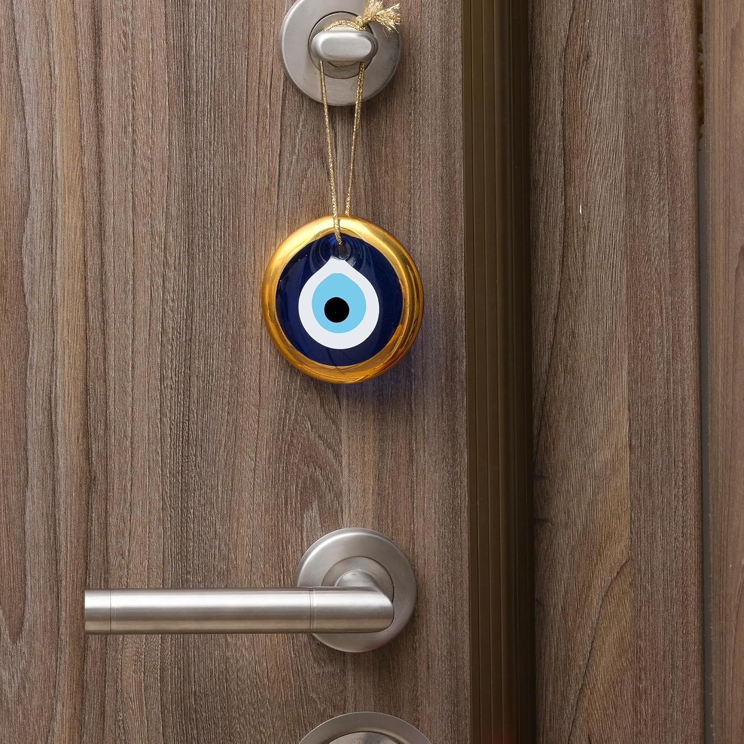 BCS Blue-Gold Evil Eye Wall Hanging Ornament
