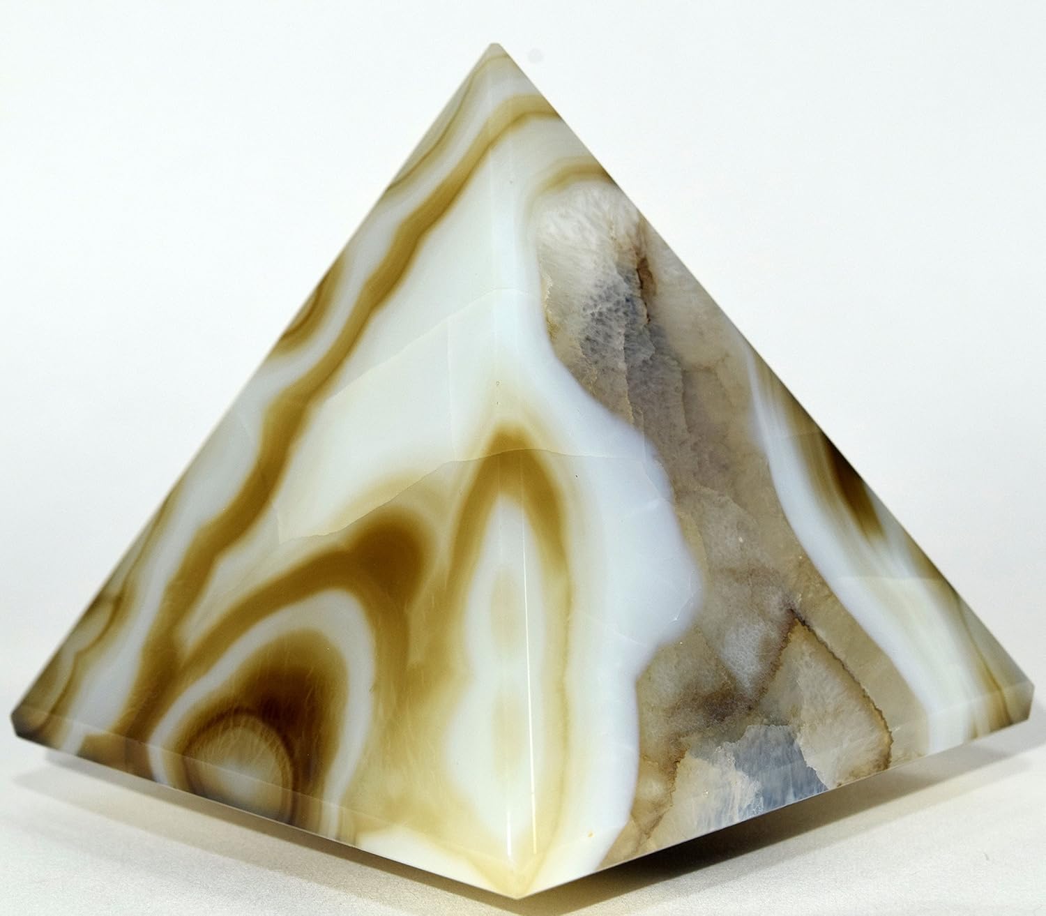 HC Set 64mm Agate Pyramid with Clear Quartz Cabochon
