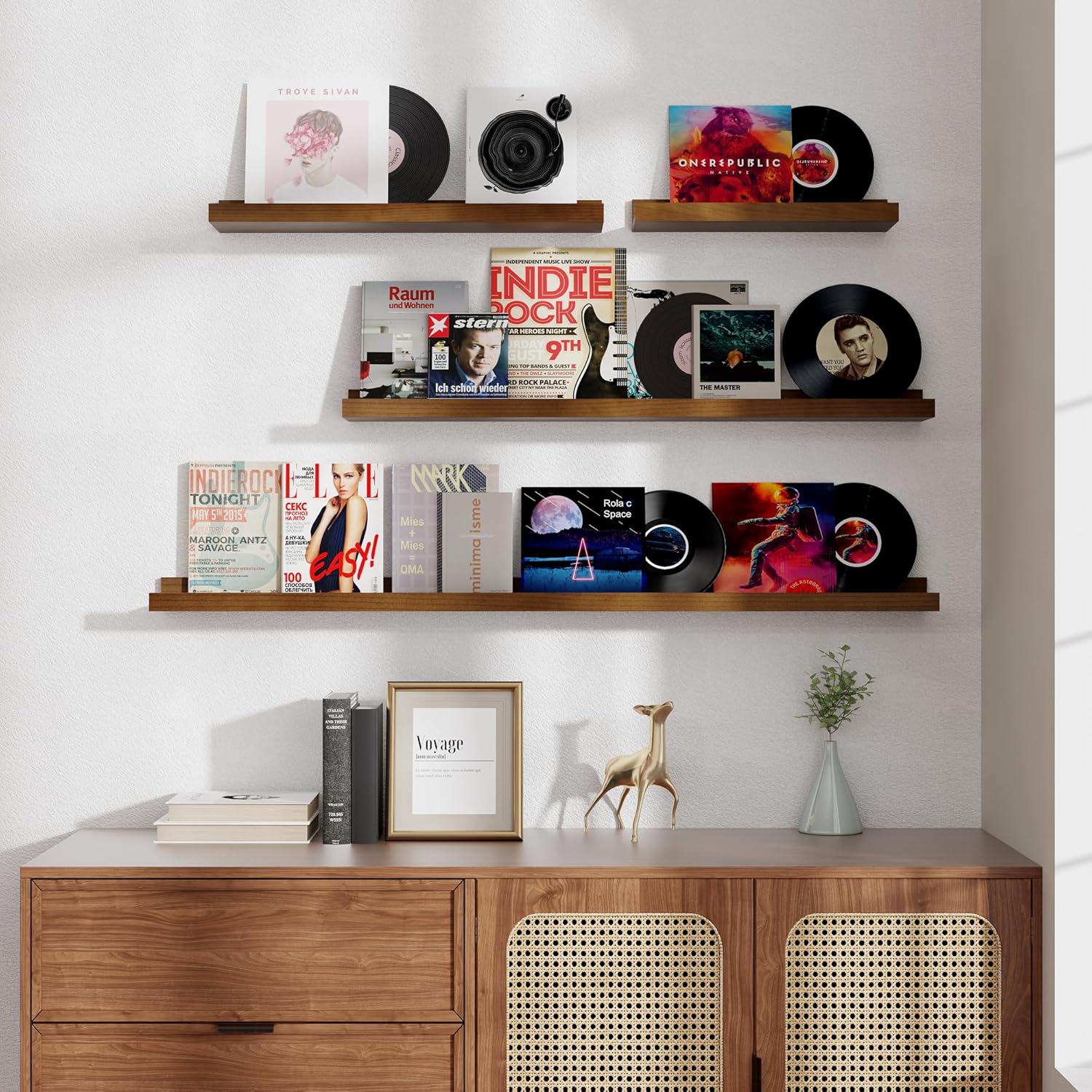 Vivelove Picture Ledge Shelf 48 Inch Floating Shelf Set of 2