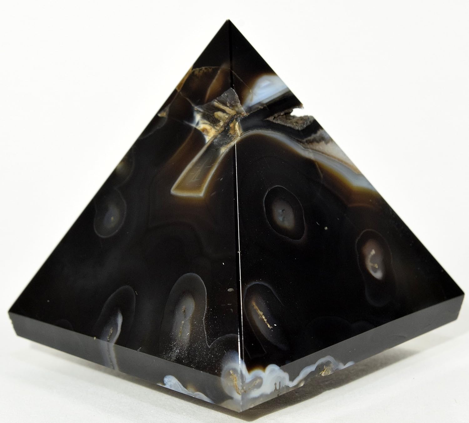 HQRP HC Set Agate Pyramid Clear Quartz Cabochon Natural Stones - India