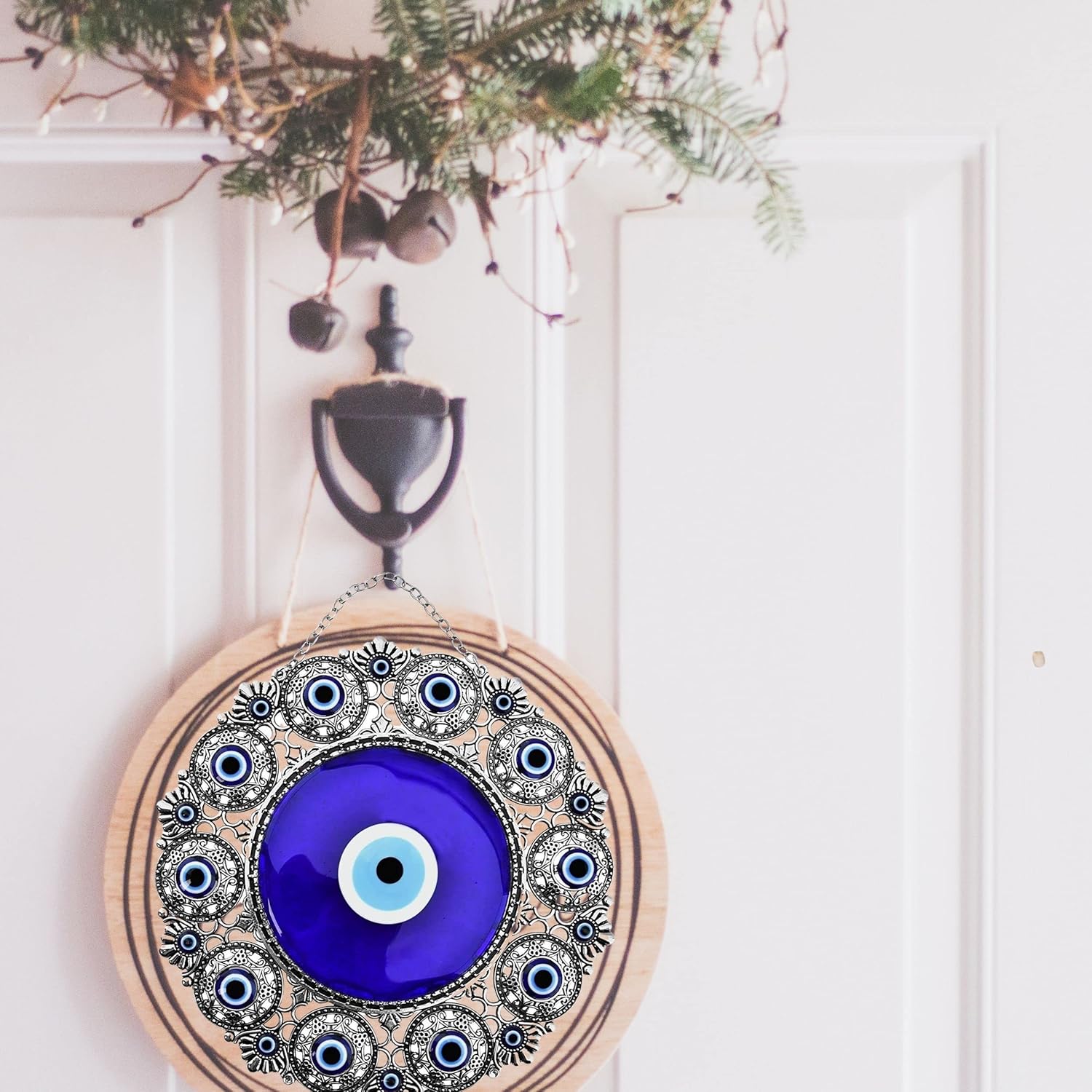 Blue Turkish Glass Evil Eye Wall Hanging Decor