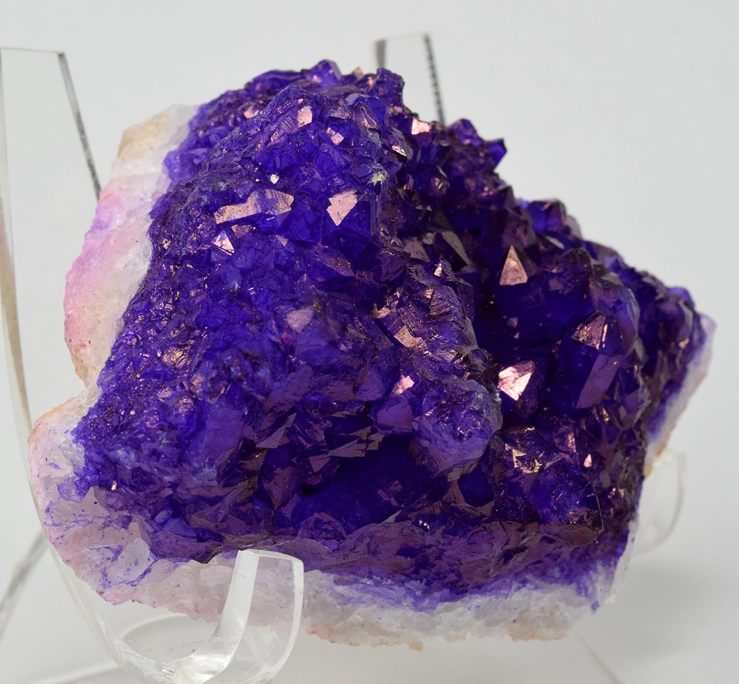 HQRP Dyed Bluish Purple Quartz Geode Druzy Cluster