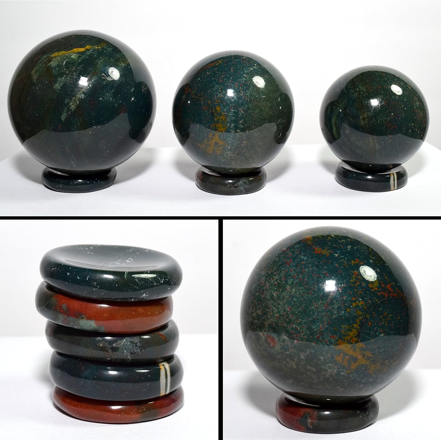 HQRP Bloodstone Stand for Spheres 5PCS