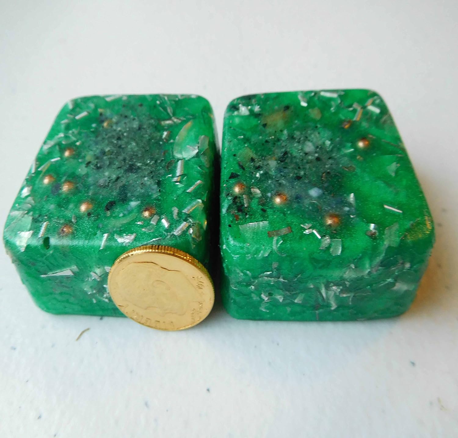 Emerald 2 Mini Cube Tower Busters Crystal Orgone
