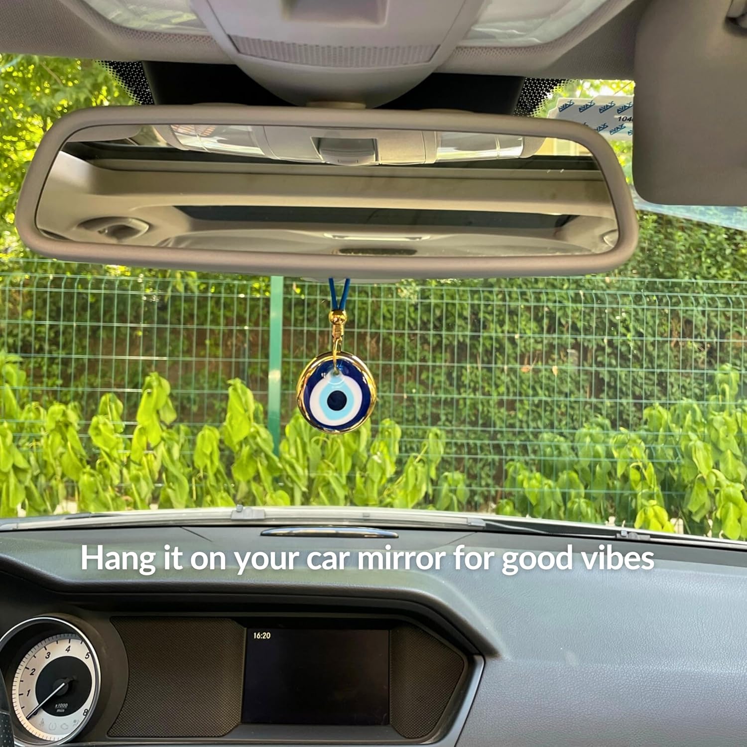 Evil Eye Car Hanging Gold Ornament Set of 4