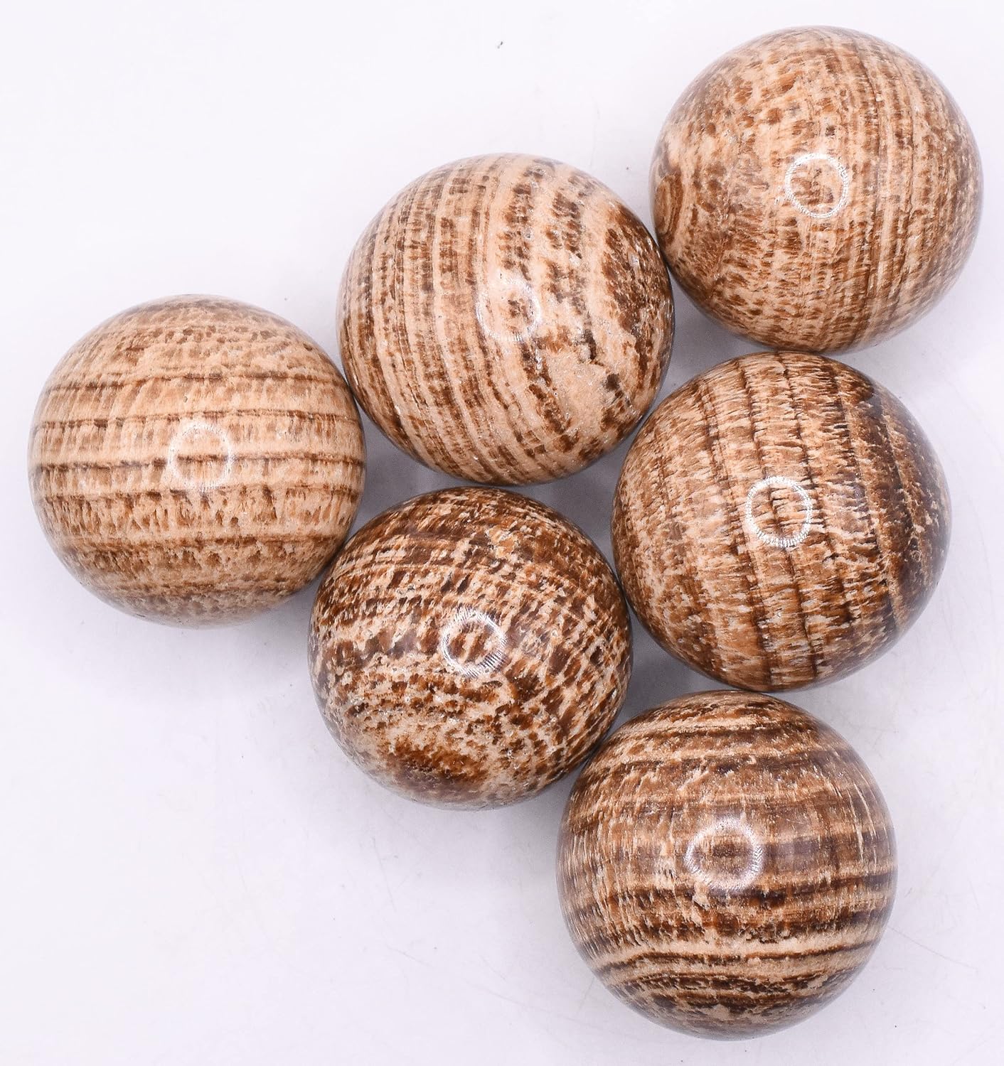 HQRP 2 Inch Banded Brown Aragonite Sphere with Stand