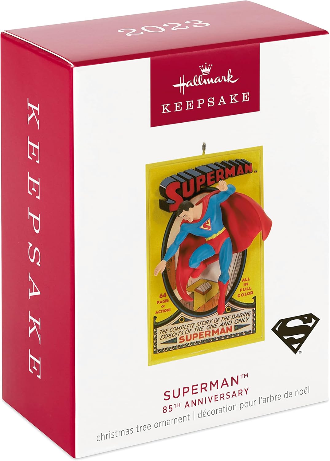 Hallmark Keepsake Christmas Ornament 2023 Superman DC 85th Anniversary